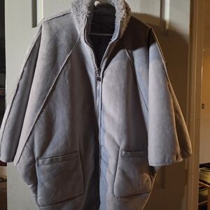 Laurier & Co Beige Jacket Suede Poncho Bnwt